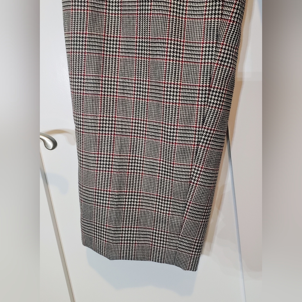 Talbots Vintage Plaid Wool Italian Fabric Trousers Pants Lined Size 12P - Picture 5 of 13